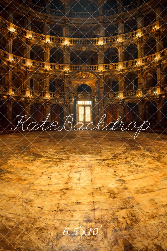 Kate Braunes Großes Helles Gewölbtes Ballett Bühnenschloss Hintergrund Entworfen von Emetselch - Kate Backdrop.de