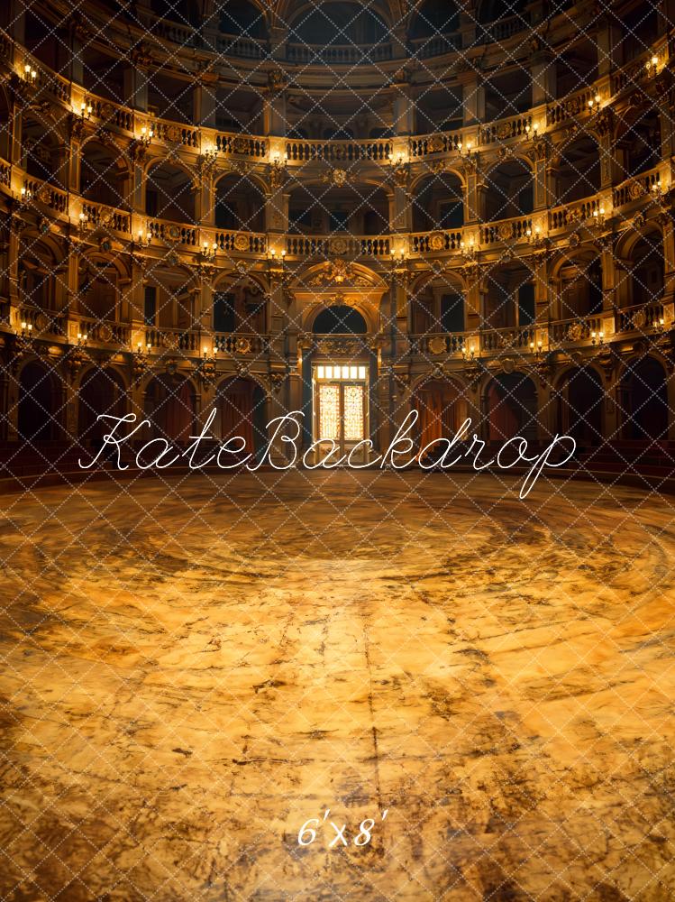 Kate Braunes Großes Helles Gewölbtes Ballett Bühnenschloss Hintergrund Entworfen von Emetselch - Kate Backdrop.de