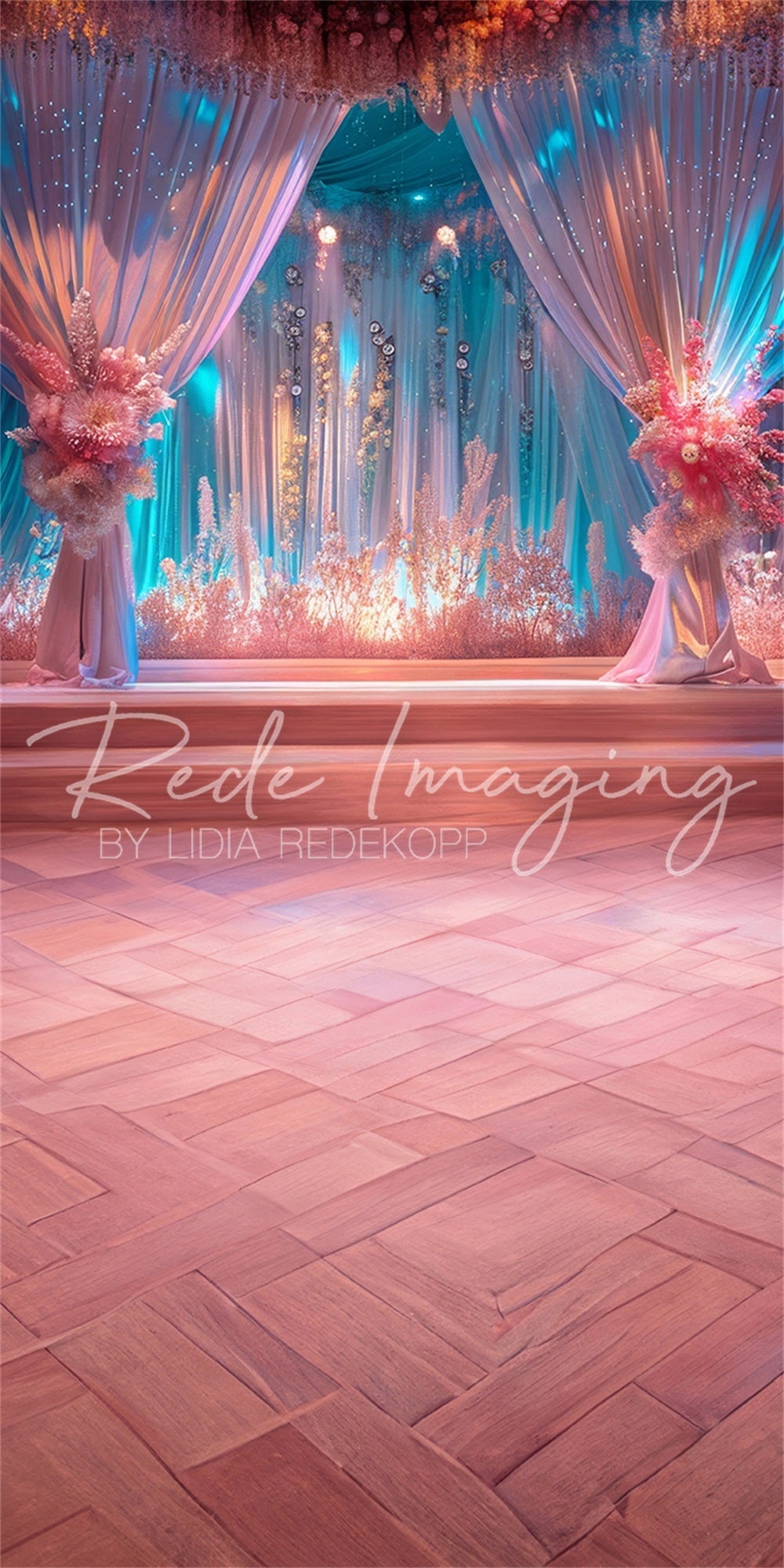 Kate Sweep Boho Bunte Brillante Vorhang Schönheitswettbewerb Bühne Hintergrund Entworfen von Lidia Redekopp - Kate Backdrop.de