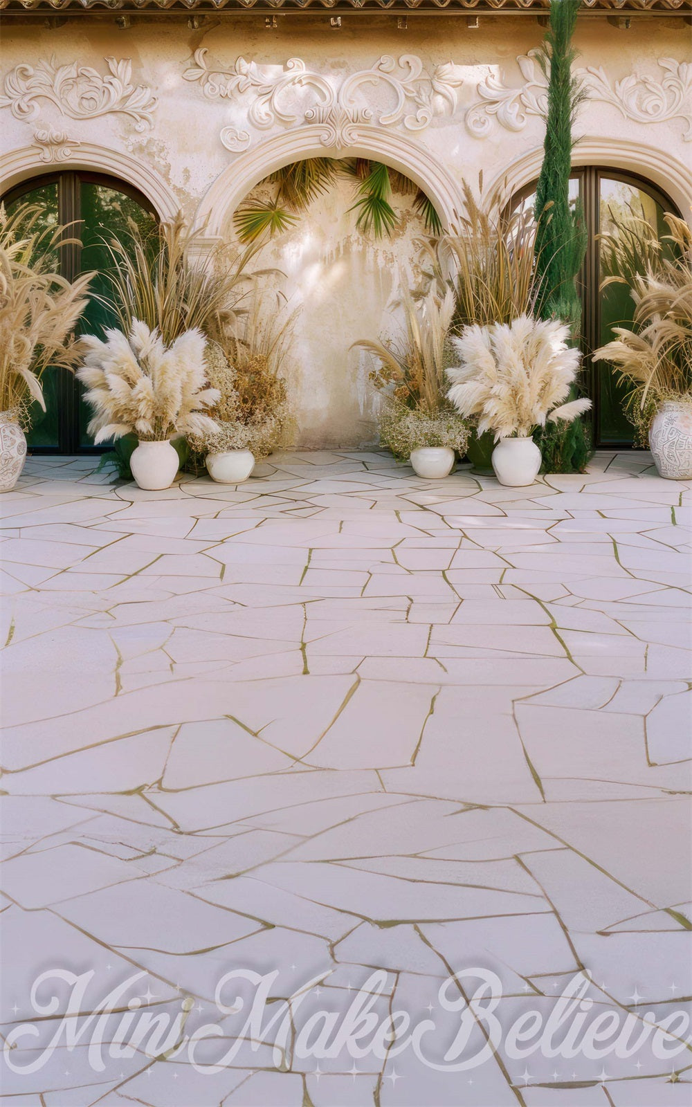 Kate Sweep Sommer Boho Outdoor Retro Florale Bogenwand Hintergrund Entworfen von Mini MakeBelieve - Kate Backdrop.de