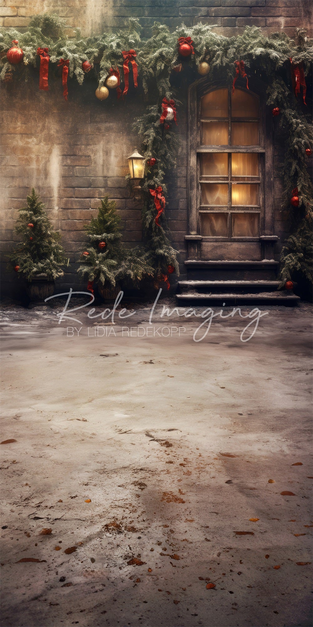 Kate Sweep Ribbons Bows Weihnachten Hintergrund Entworfen von Lidia Redekopp - Kate Backdrop.de