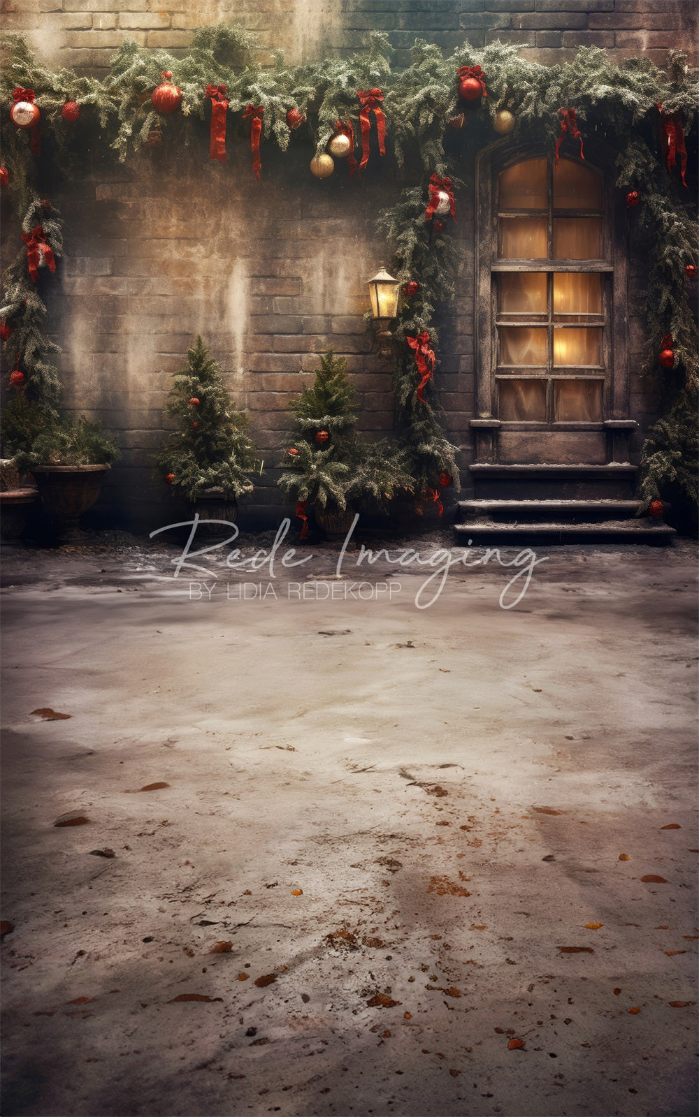 Kate Sweep Ribbons Bows Weihnachten Hintergrund Entworfen von Lidia Redekopp - Kate Backdrop.de