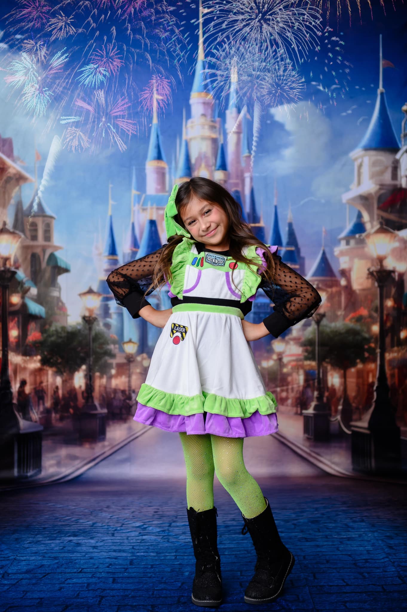 Kate Fantasy Magic Kingdom Blauer Schloss Hintergrund Entworfen von Lidia Redekopp - Kate Backdrop.de