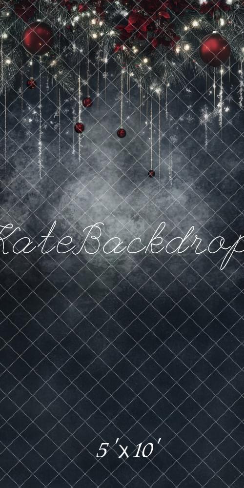 Kate Weihnachten Ornamente Dunkelgrau Kombi-Hintergrund Entworfen von Lidia Redekopp - Kate Backdrop.de