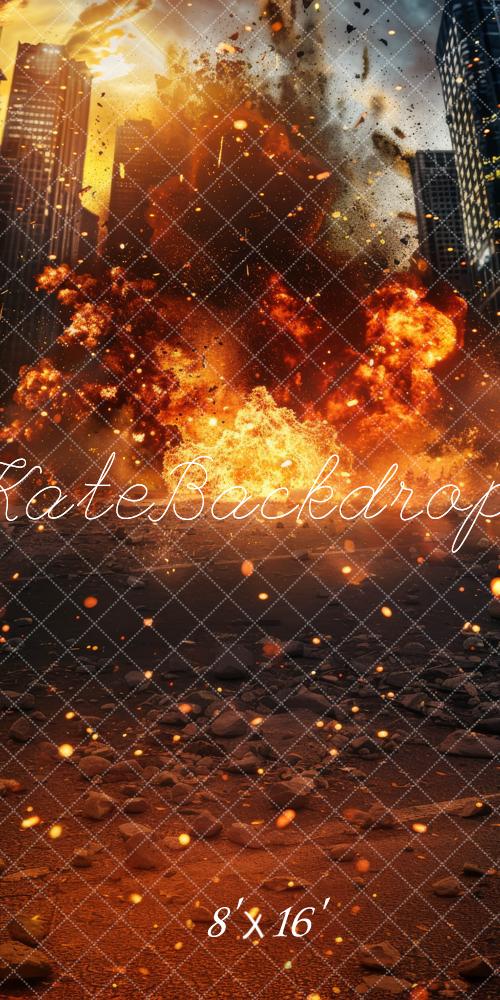 Kate Stadt Explosion Aktion Kombi-Hintergrund Entworfen von Lidia Redekopp - Kate Backdrop.de