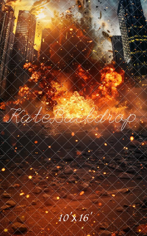 Kate Stadt Explosion Aktion Kombi-Hintergrund Entworfen von Lidia Redekopp - Kate Backdrop.de