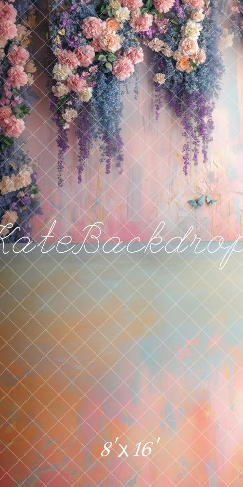 Kate Frühling Romantik Glyzinie Blüte Blumen Kombi-Hintergrund von Patty Robert - Kate Backdrop.de