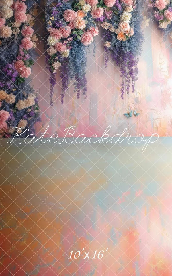 Kate Frühling Romantik Glyzinie Blüte Blumen Kombi-Hintergrund von Patty Robert - Kate Backdrop.de