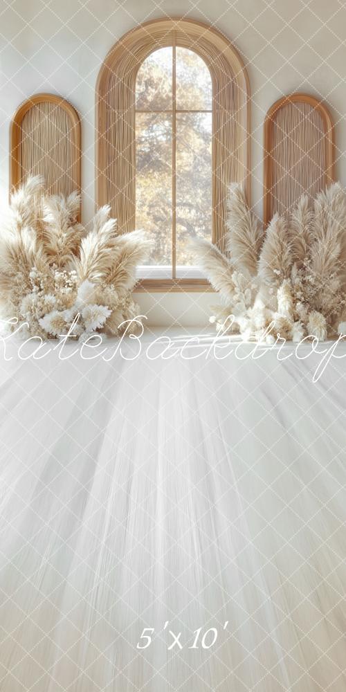 Kate Boho-Bogenfenster Pampas Kombi-Hintergrund von Mini MakeBelieve