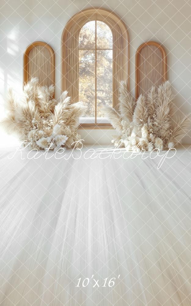 Kate Boho-Bogenfenster Pampas Kombi-Hintergrund von Mini MakeBelieve