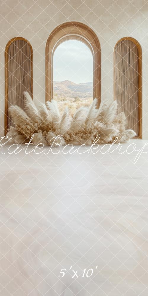 Kate Boho Bogen Fenster Pampasgras Kombi-Hintergrund von Mini MakeBelieve