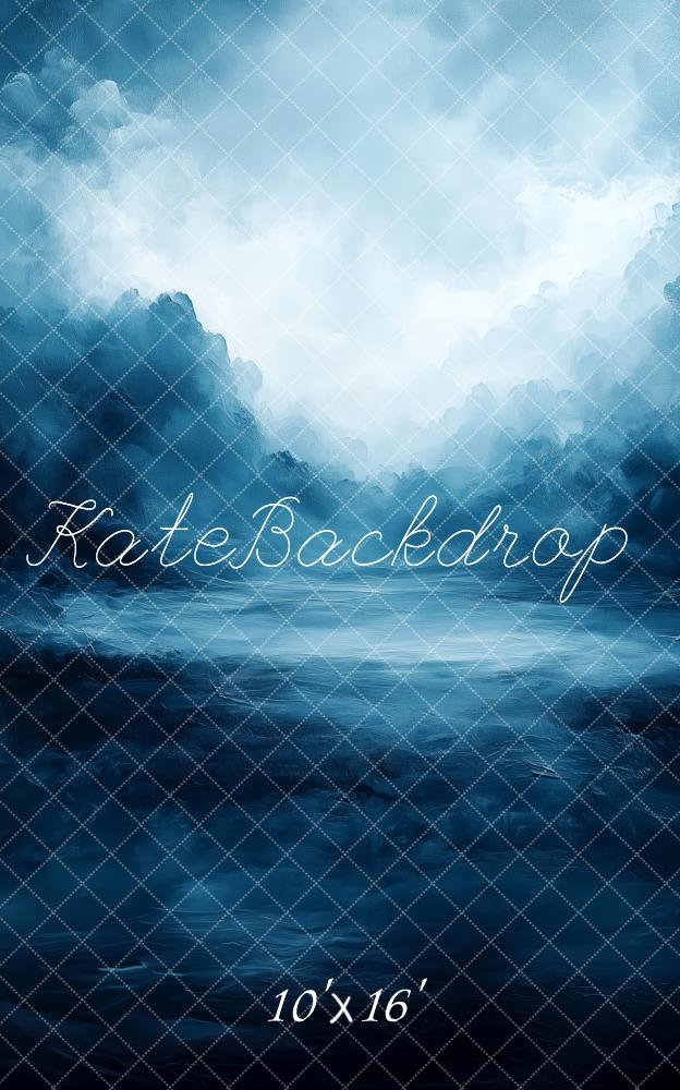 Kate Abstrakter dramatischer dunkelblauer Himmel Kombi-Hintergrund von Patty Robert