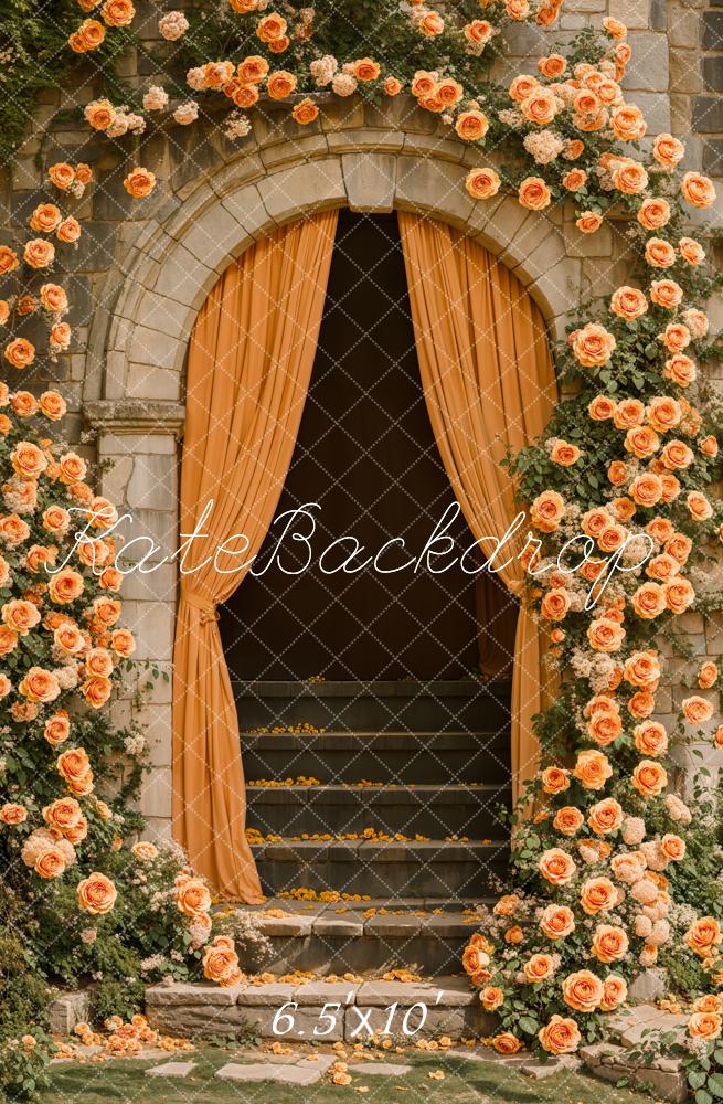 Kate Romantischer Blumenbogen Kaskadentreppe Hintergrund Entworfen von Emetselch - Kate Backdrop.de
