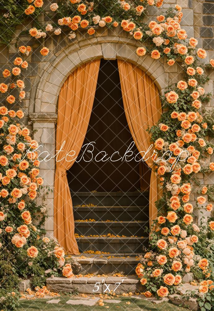 Kate Romantischer Blumenbogen Kaskadentreppe Hintergrund Entworfen von Emetselch - Kate Backdrop.de