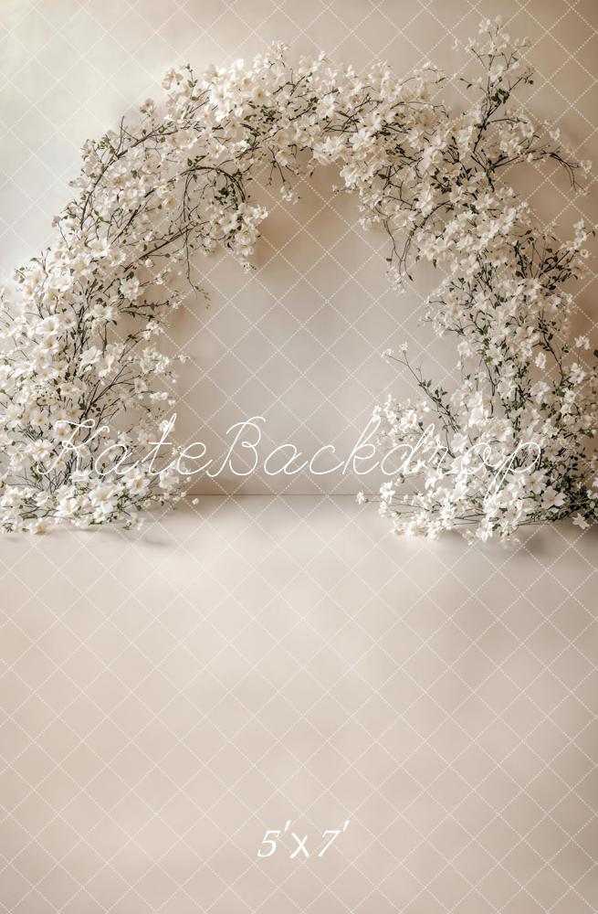 Kate Eleganter weißer Blume Bogen Hintergrund Entworfen von Chain Photography - Kate Backdrop.de