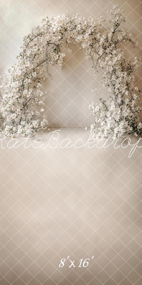 Kate Eleganter weißer Blume Bogen Hintergrund Entworfen von Chain Photography - Kate Backdrop.de