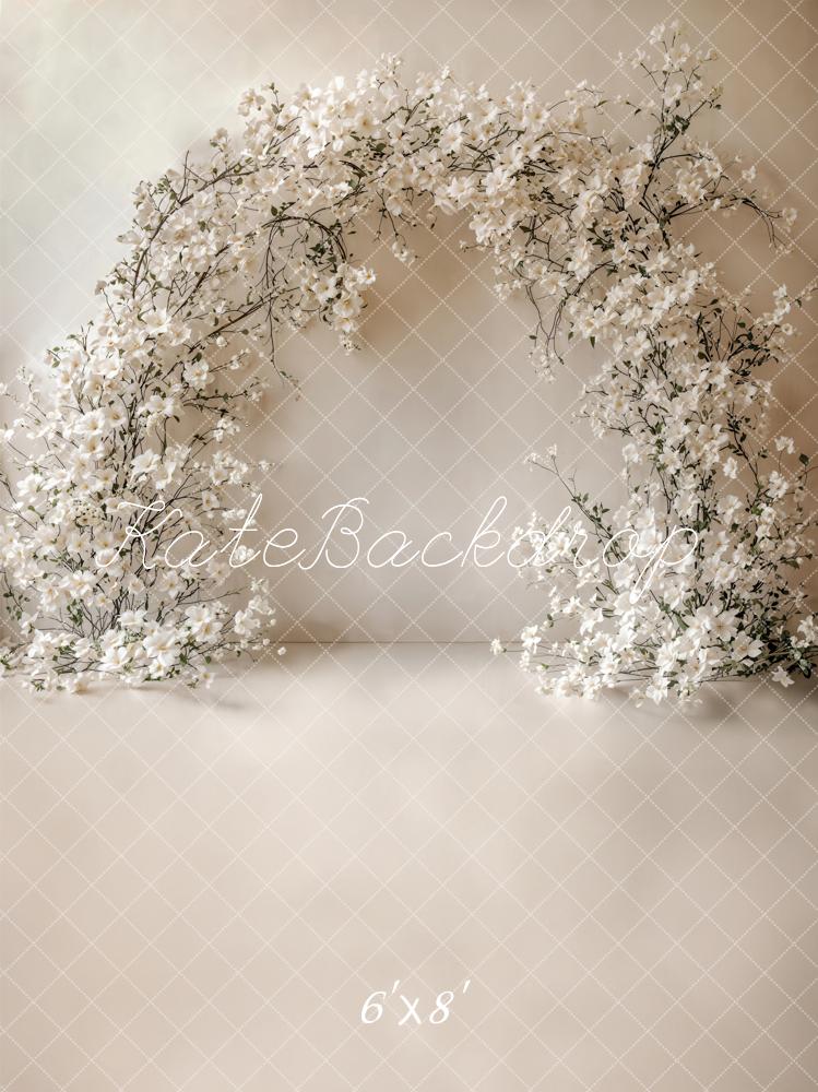 Kate Eleganter weißer Blume Bogen Hintergrund Entworfen von Chain Photography - Kate Backdrop.de