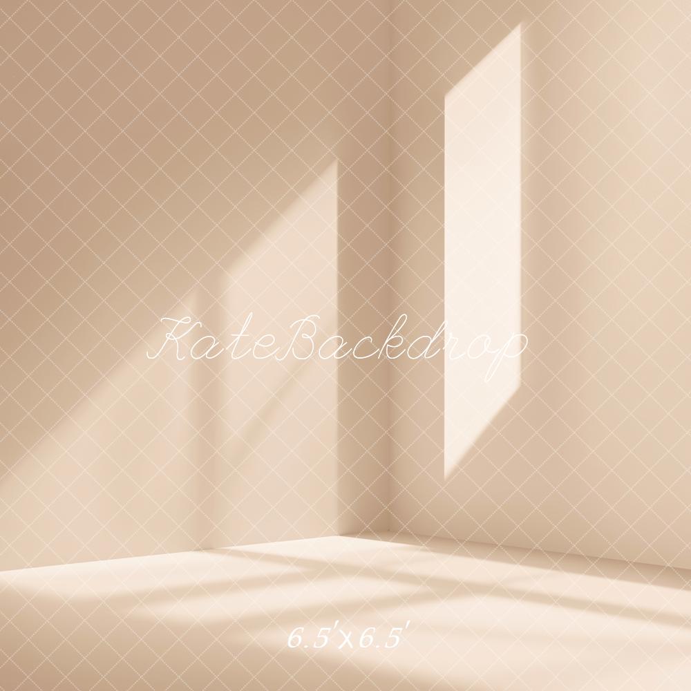 Kate Mode Minimalistische Beige Licht Ecke Wand Hintergrund Entworfen von Chain Photography - Kate Backdrop.de