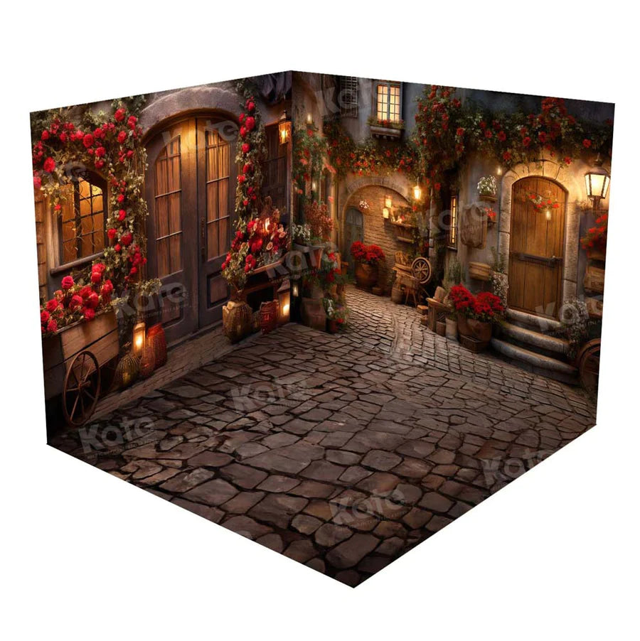 Kate Valentinstag Rose Street Zimmer Set(8ftx8ft&10ftx8ft&8ftx10ft) - Kate Backdrop.de