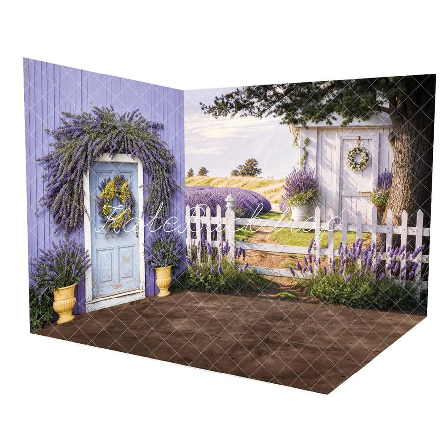 Kate Frühling Wisteria Holztür Wand Zimmer Set (8ftx8ft&10ftx8ft&8ftx10ft)