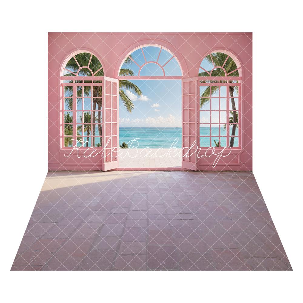 Kate Seaside Arch Ferien Hintergrund+Ziegelsteine Leichte Textur Boden Hintergrund - Kate Backdrop.de