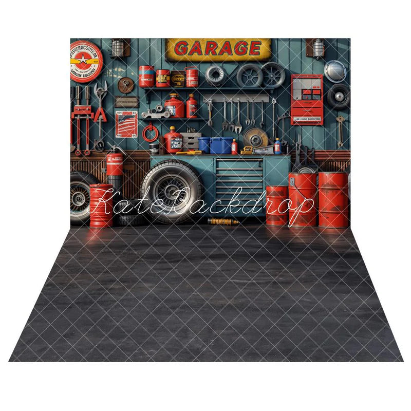 Kate Werkzeughalter für die Garage zum Vatertag Hintergrund+Abstrakter schwarzer Boden Hintergrund - Kate Backdrop.de