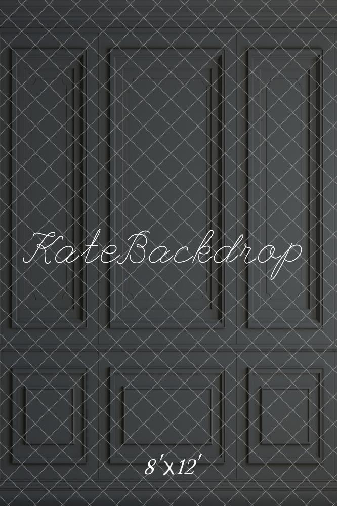 Kate Grau Schwarz Vintage Wand Fleece Hintergrund - Kate Backdrop.de