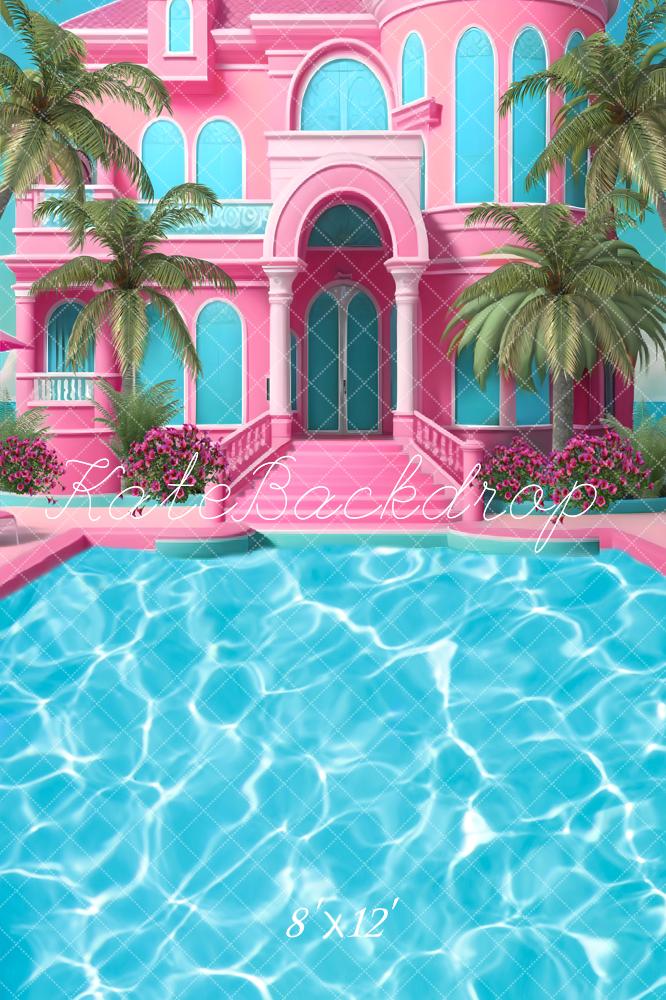 Kate Sommer Pool Party Dolly Traum Fleece Hintergrund Entworfen von Ashley Paul - Kate Backdrop.de