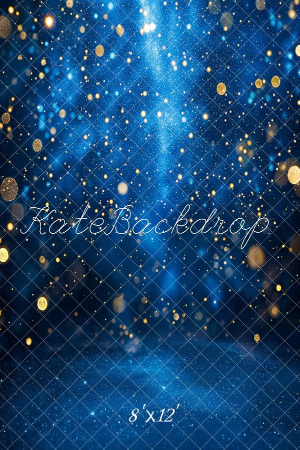 ⚡Blitzangebote #1-Kate Blau Bokeh Glitter Fleece Hintergrund - Kate Backdrop.de