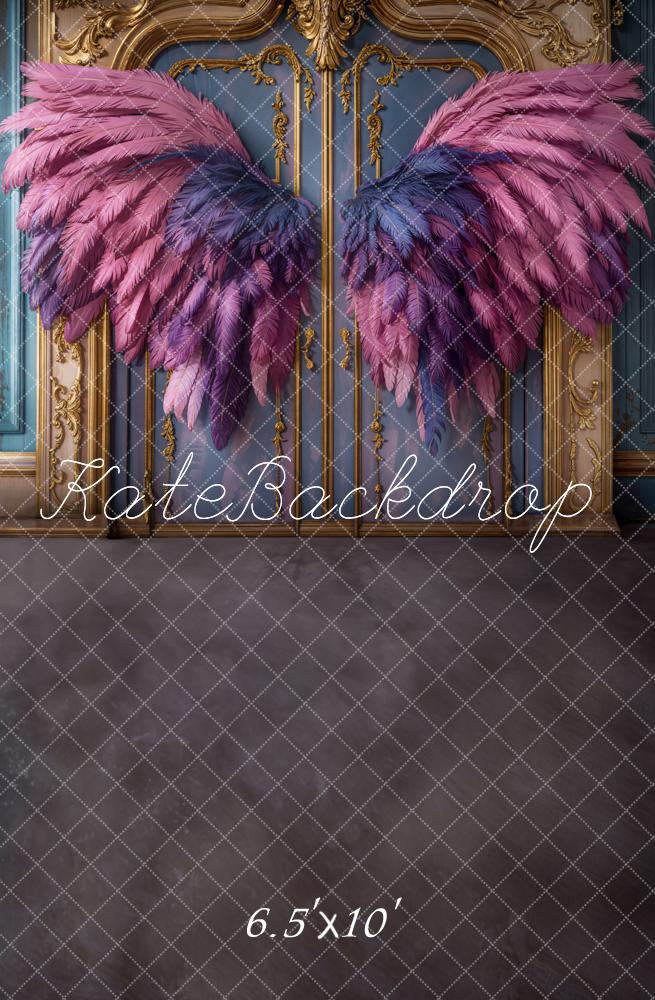 Kate Rosa Feder Flügel Vintage Tür Fleece Hintergrund