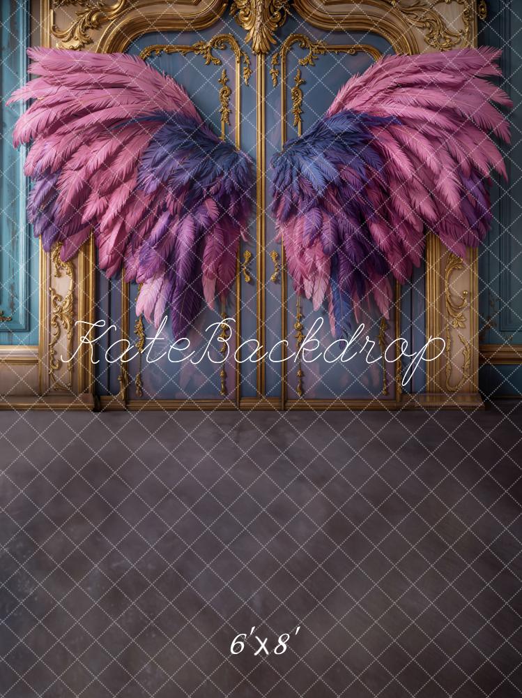 Kate Rosa Feder Flügel Vintage Tür Fleece Hintergrund