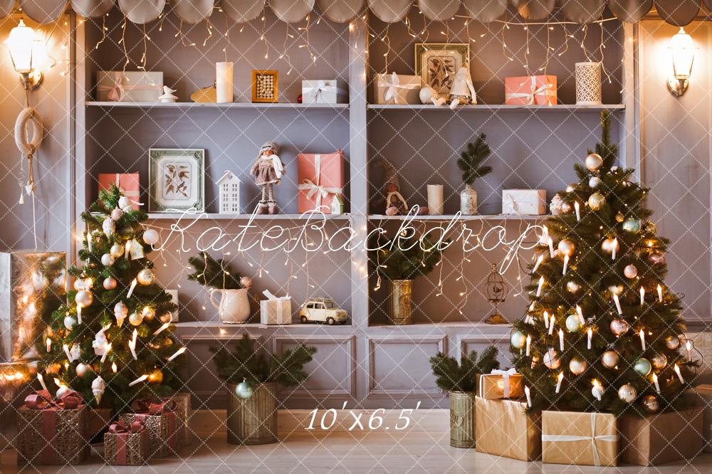 Kate Weihnachten Geschäft Baum Geschenk Hintergrund für die Fotografie - Kate Backdrop.de