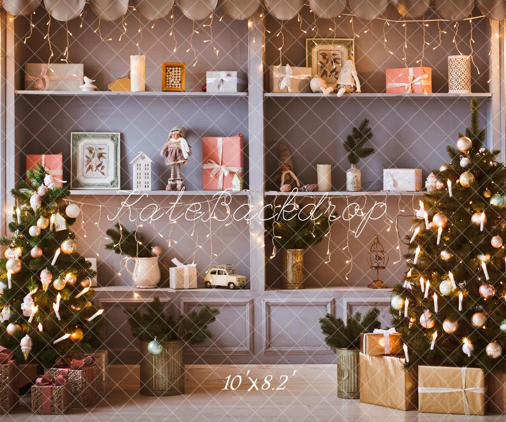 Kate Weihnachten Geschäft Baum Geschenk Hintergrund für die Fotografie - Kate Backdrop.de