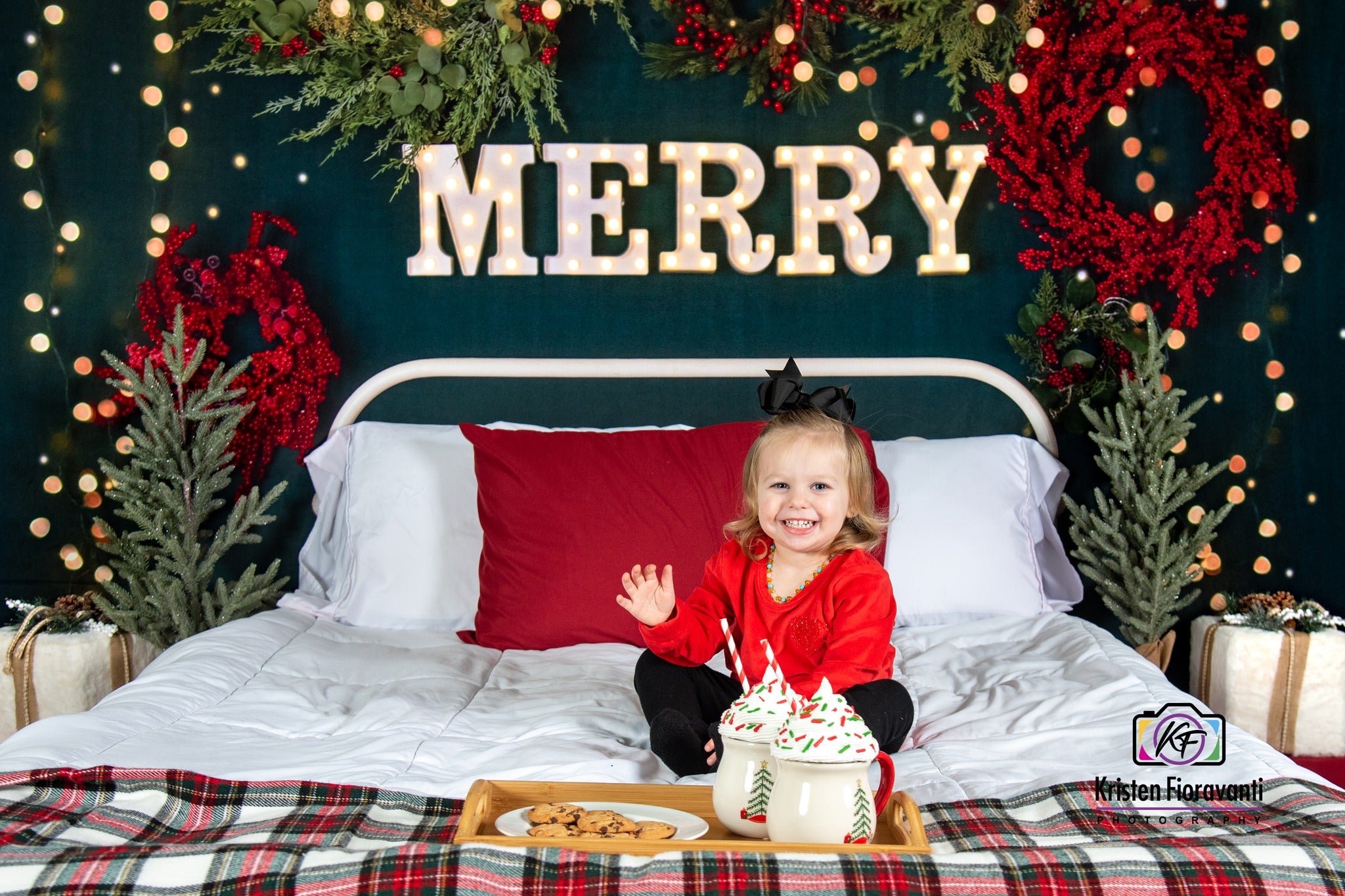 Kate Frohe Weihnachten Backdrop Sparkle Kopfteil von Mandy Ringe Photography