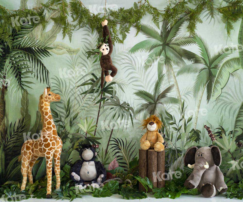 Kate Kuchen Smash Hintergrund Geburtstag Dschungel Tiere von Emetselch - Kate Backdrop.de