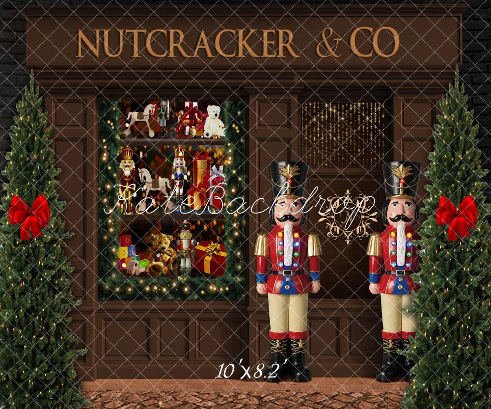 Kate Weihnachtshintergrund Nussknacker Store Tree von Uta Mueller Photography - Kate Backdrop.de
