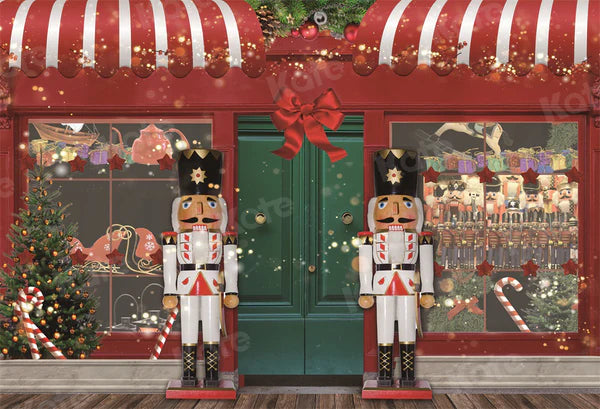 Kate Weihnachten Hintergrund Geschäft Soldat Spielzeug Nussknacker für Fotografie - Kate Backdrop.de