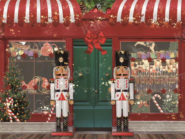 Kate Weihnachten Hintergrund Geschäft Soldat Spielzeug Nussknacker für Fotografie - Kate Backdrop.de