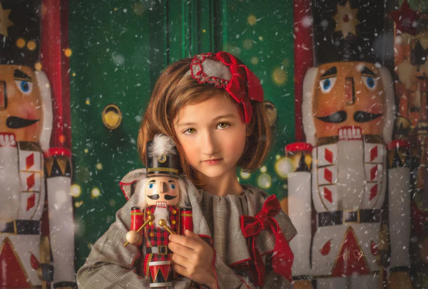 Kate Weihnachten Hintergrund Geschäft Soldat Spielzeug Nussknacker für Fotografie - Kate Backdrop.de