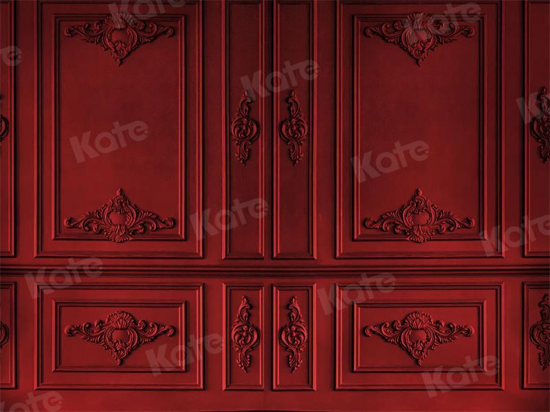 Kate Retro Vintage dunkelrote Wand Hintergrund für Fotografie - Kate Backdrop.de