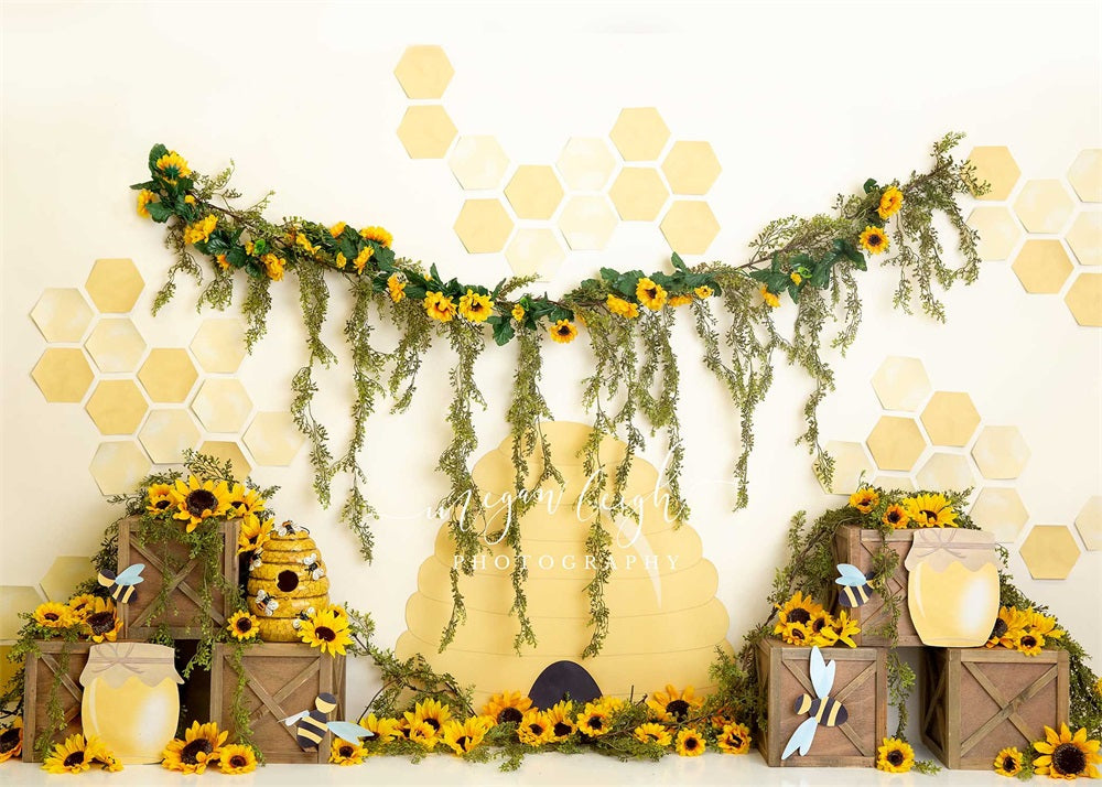 Kate Sommer Honigbiene Hintergrund für Fotografie von Megan Leigh Photography - Kate Backdrop.de