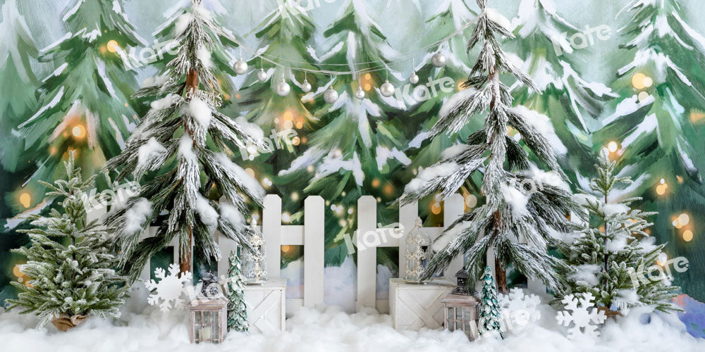 Kate Weihnachten Hintergrund Bäume zu verkaufen Schnee Wald entworfen von Emetselch - Kate Backdrop.de