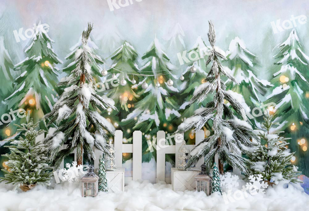 Kate Weihnachten Hintergrund Bäume zu verkaufen Schnee Wald entworfen von Emetselch - Kate Backdrop.de