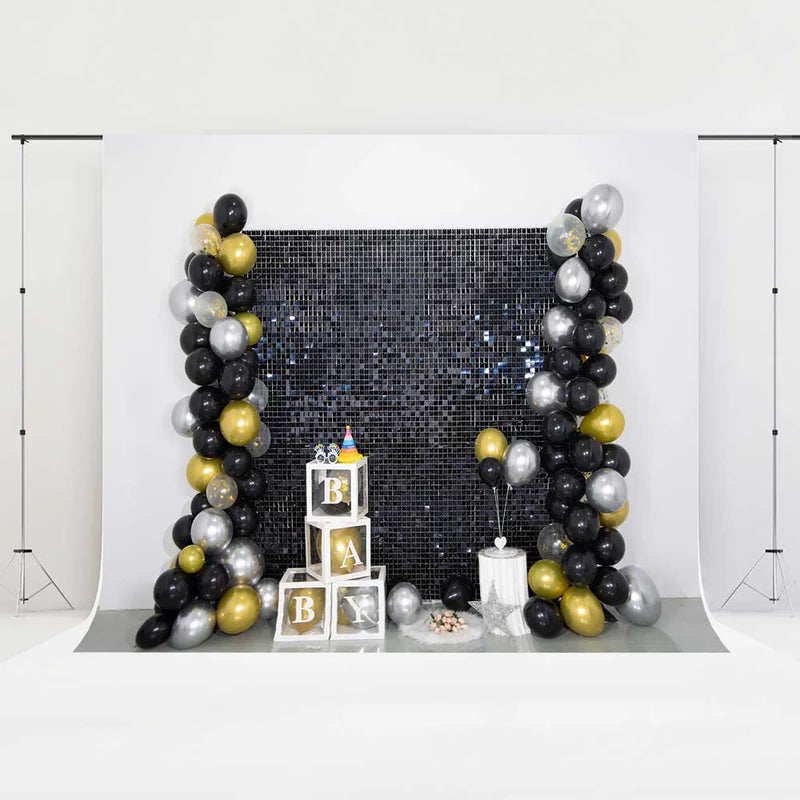Kate Geburtstag Stoffhintergründe Schwarz Gold Paillette Wand Party von Emetselch