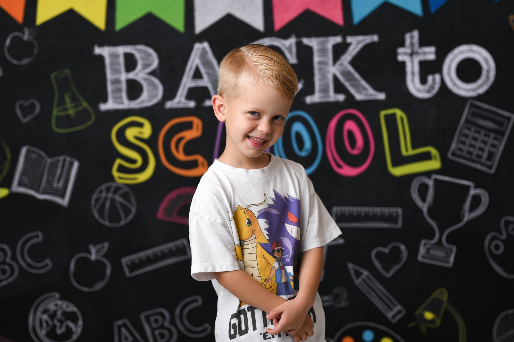 Kate Zurück zu Schule Hintergrund Blackboard Flag für Fotografie - Kate Backdrop.de