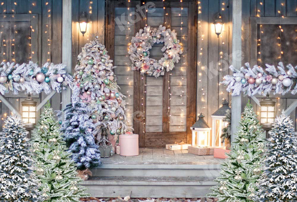 Kate Weihnachten Tür Hintergrund Weihnachtsbaum von Chain Photography - Kate Backdrop.de