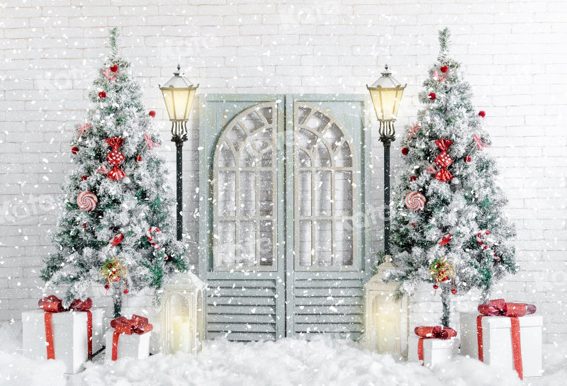 Kate Weihnachten Hintergrund Tür Baum von Uta Mueller Photography