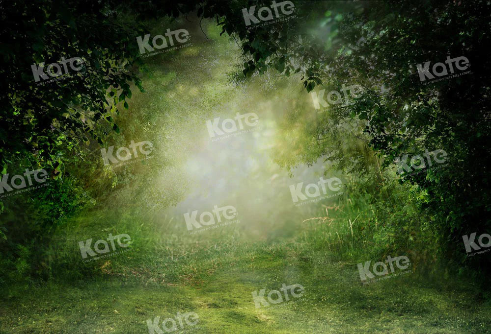 Kate Frühling Grün Dschungel Wald Hintergrund von Chain Photography