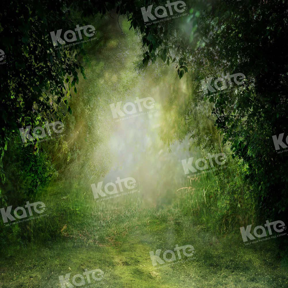 Kate Frühling Grün Dschungel Wald Hintergrund von Chain Photography