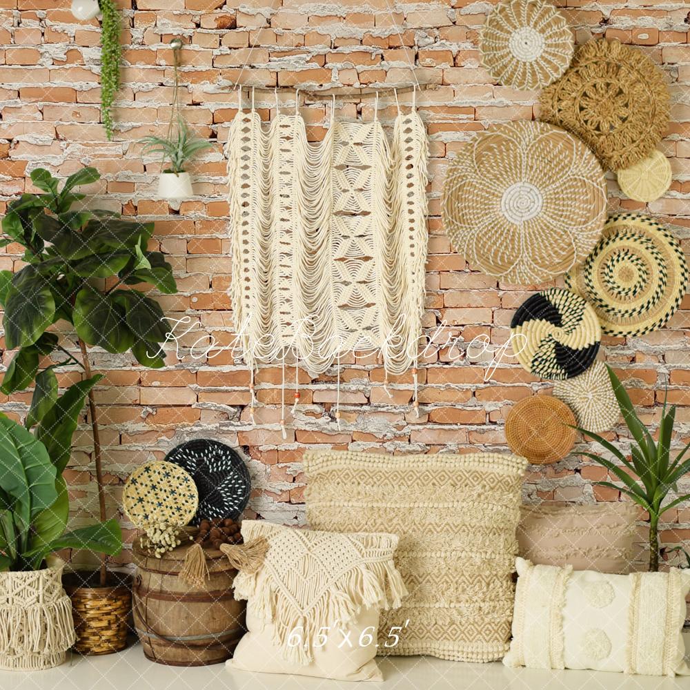 Kate Südwestlicher Boho-Makrame-Wandhintergrund von Mandy Ringe Photography - Kate Backdrop.de